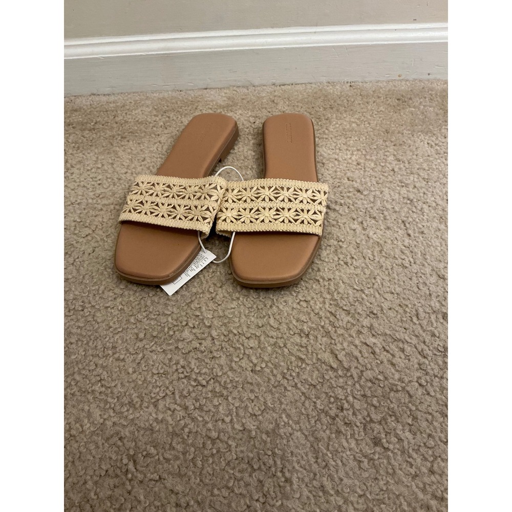 Old Navy Raffia slide sandals 9 nwt